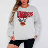 Longhorns Basketball Swoop DTF Print