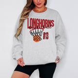 Longhorns Basketball Swoop DTF Print