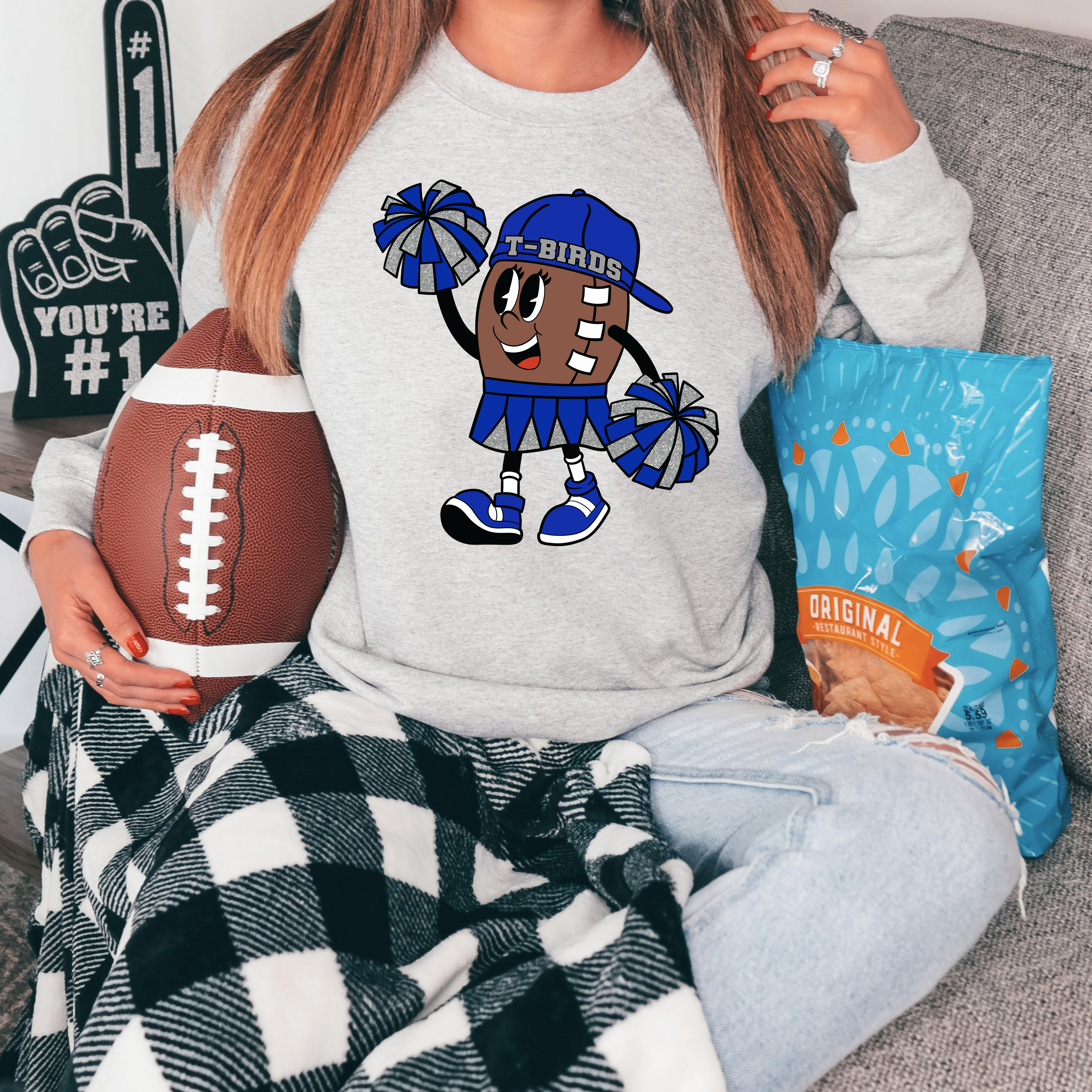 T-Birds Football Girl DTF Print