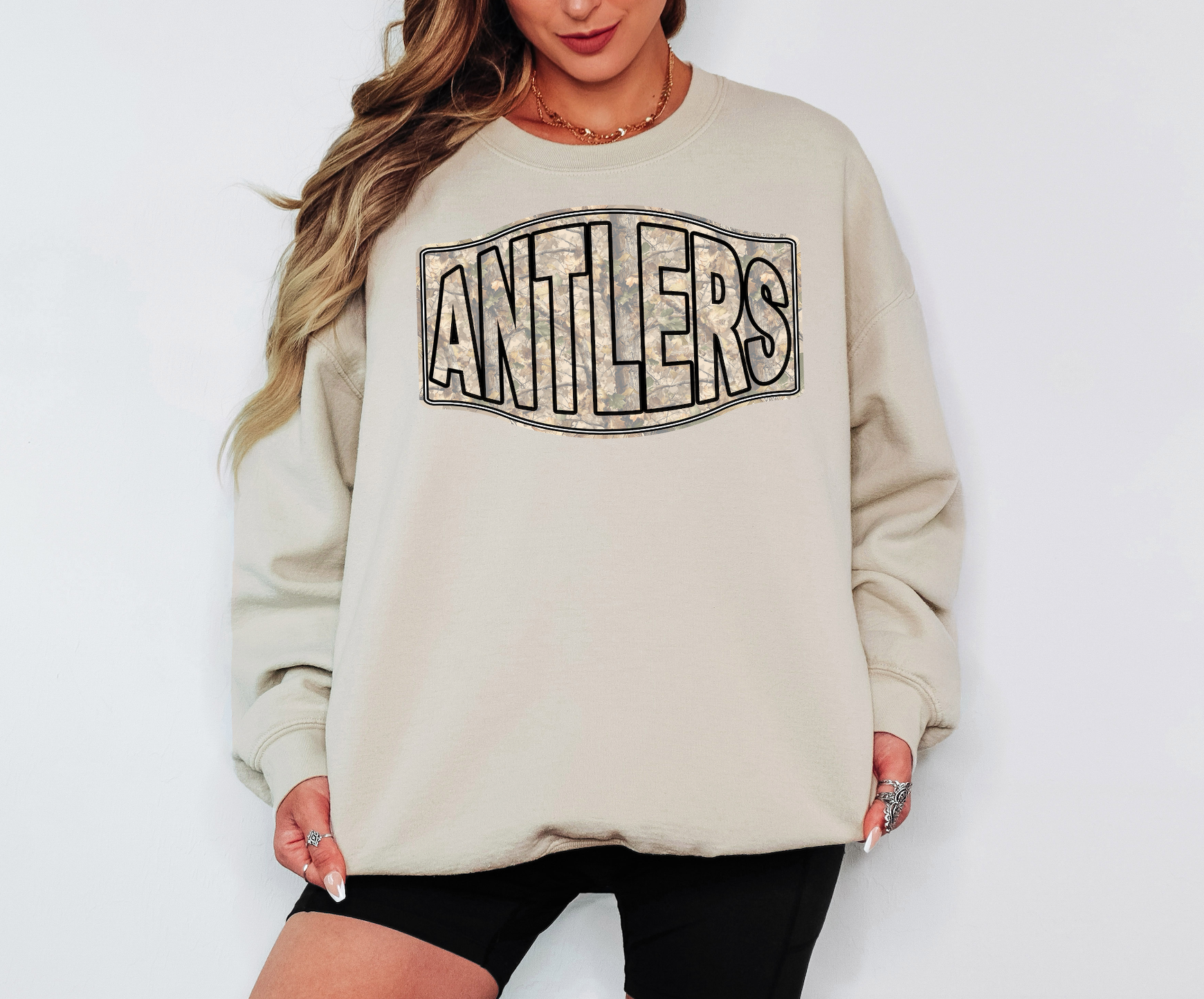 Antlers Camo Badge DTF Print