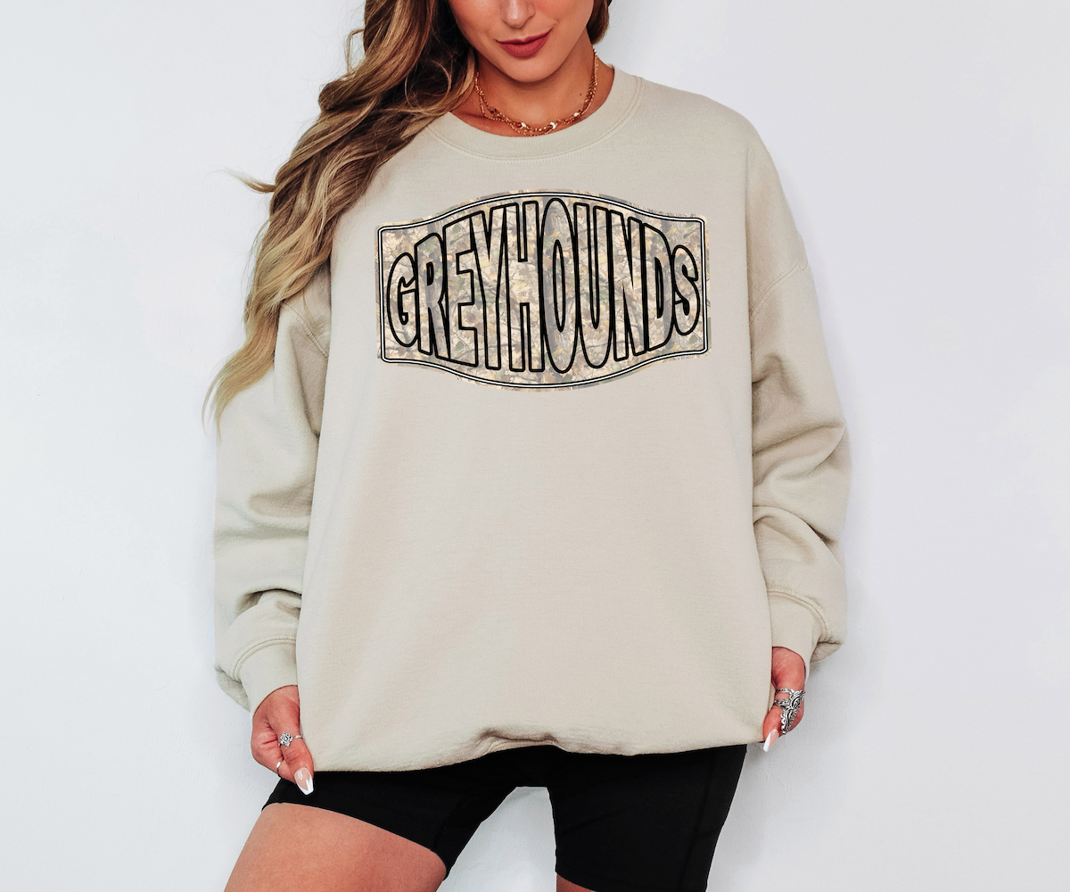 Greyhounds Camo Badge DTF Print