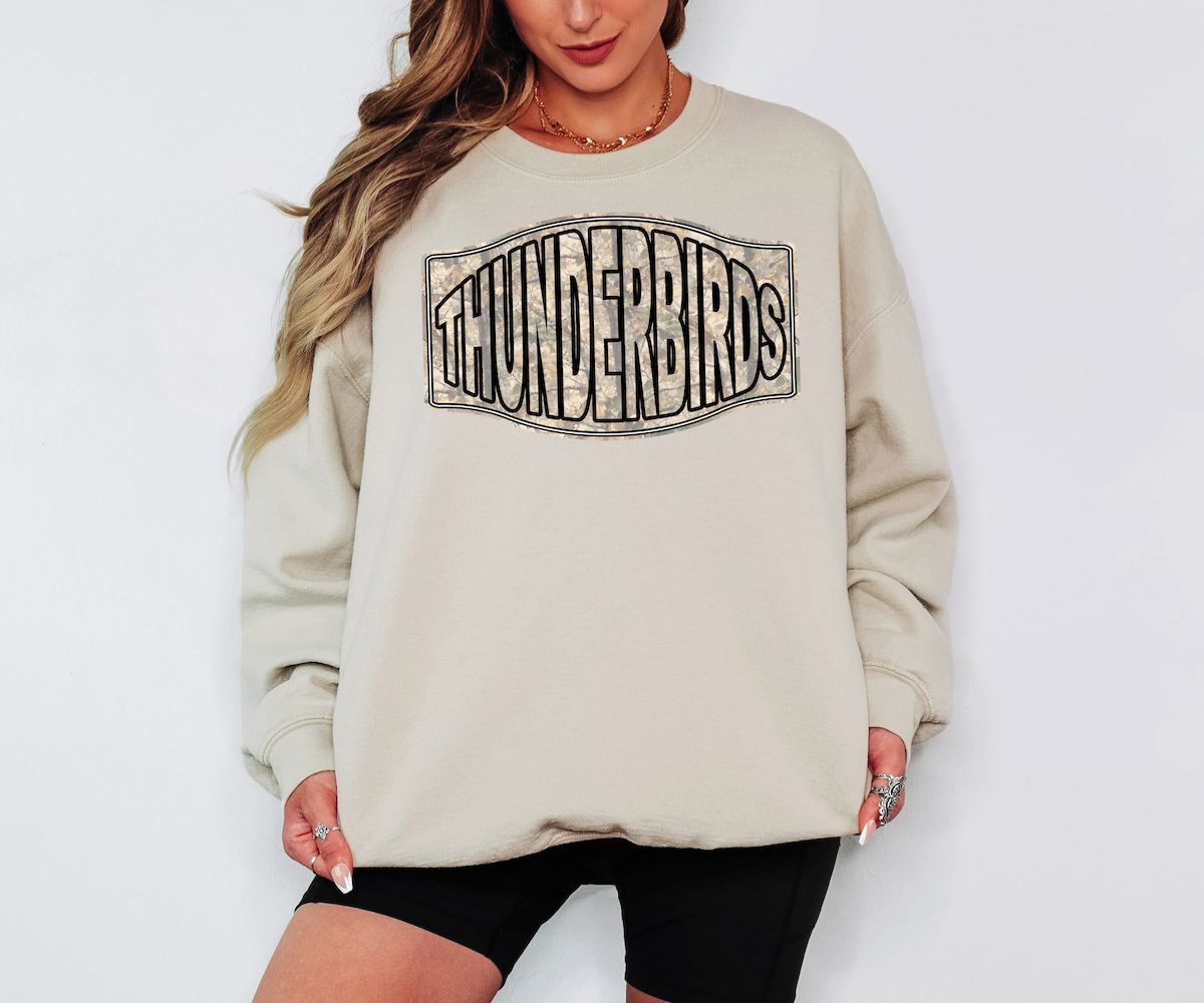 Thunderbirds Camo Badge DTF Print