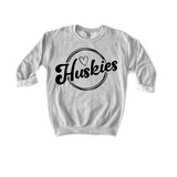 Huskies Round Frame DTF Print