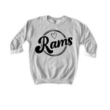 Rams Round Frame DTF Print
