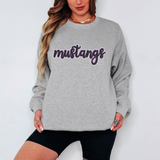 Mustangs Glitter Effect DTF Print