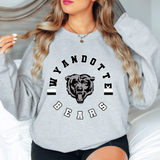 Wyandotte Bears Mascot Circle Team DTF Print