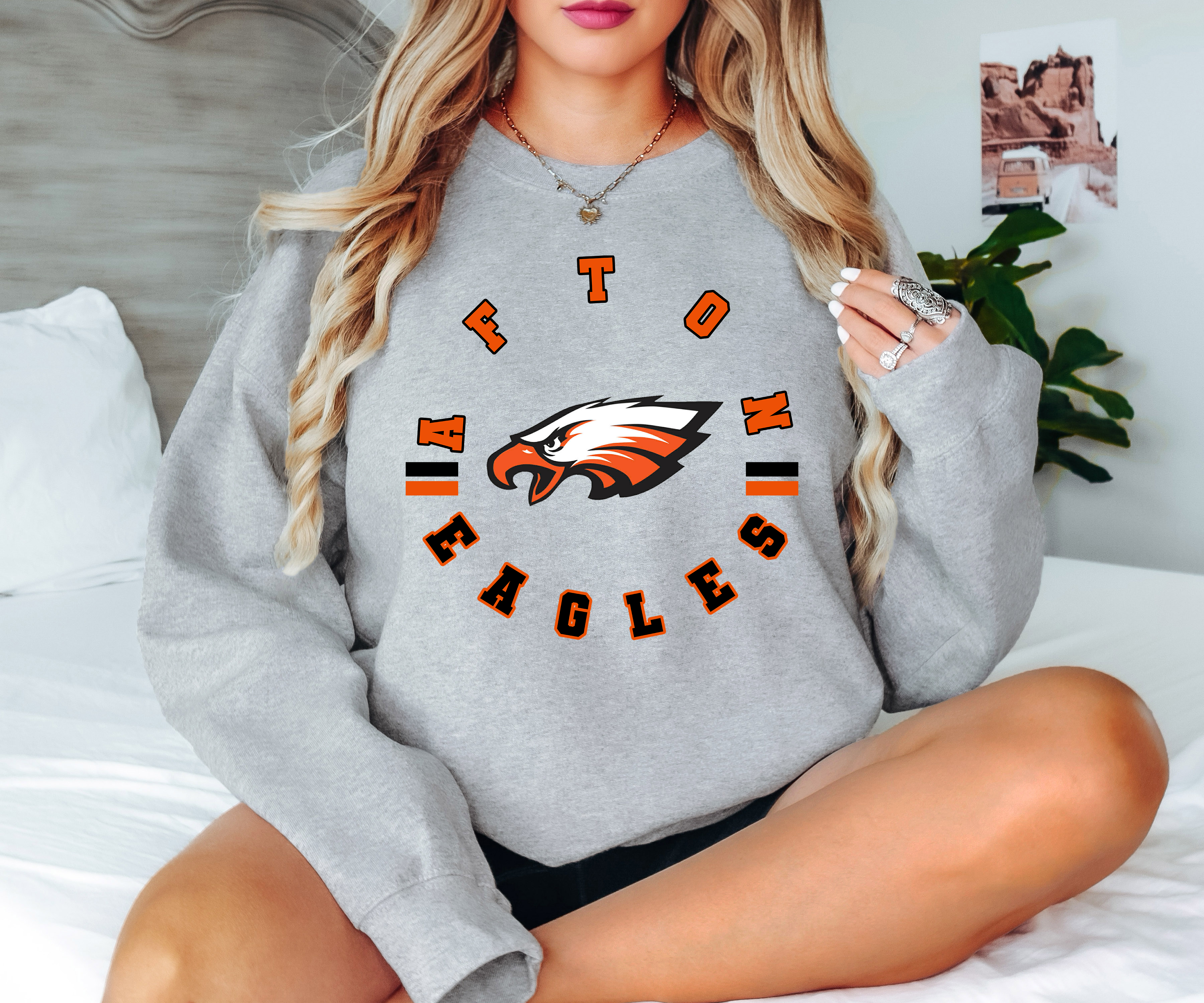 Afton Eagles Mascot Circle Team DTF Print