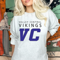 Valley Central Vikings 2 Italic Team DTF Print