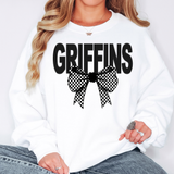 Griffins Coquette Checker Bow DTF Print