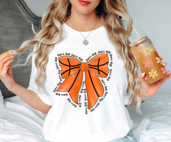 Basketball Bow Game Day DTF Print