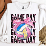 Game Day Coquette Repeat Volleyball DTF Print