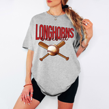 Longhorns Baseball Swoop DTF Print