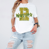 R Warriors Varsity Stripes DTF Print