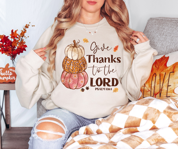 Give Thanks To the Lord DTF Print