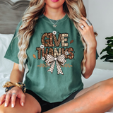 Give Thanks checker bow DTF Print