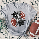 Glitter Checker Leopard Football Game Day DTF Print