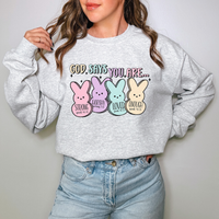 God Says You are Easter DTF Print