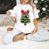 Green Brush Christmas Tree DTF Print