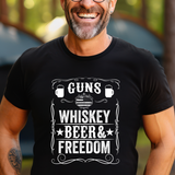 Guns Whiskey Beer & Freedom DTF Print