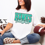 Hawks Football Glitter School Spirit DTF Print