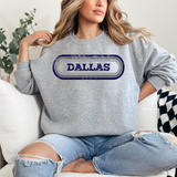 Dallas Retro Team Oval DTF Print