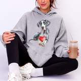 Great Dane Giving Heart DTF Print