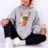 French Bulldog Giving Heart DTF Print