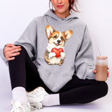 Corgi Giving Heart DTF Print