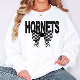 Hornets Coquette Checker Bow DTF Print