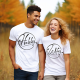 Hubby Wifey Circle DTF Print