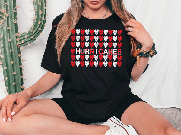 Hurricanes Heart Collage DTF Print