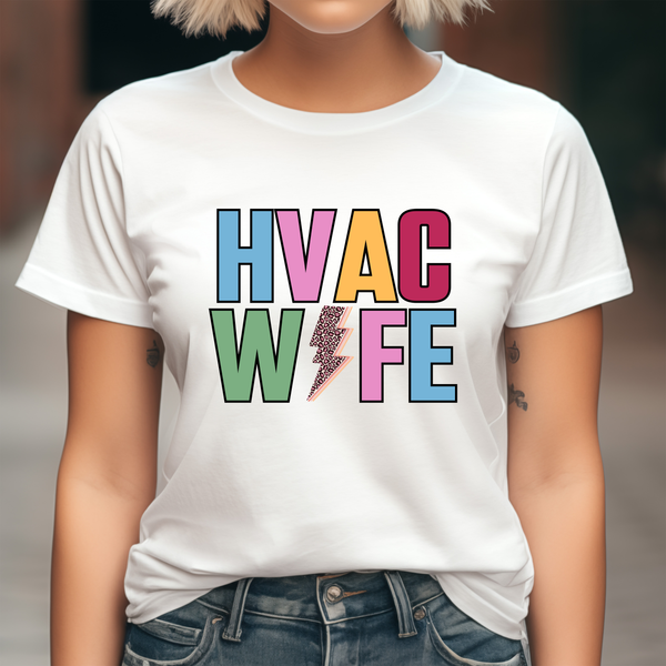 HVAC Wife Bolt DTF Print