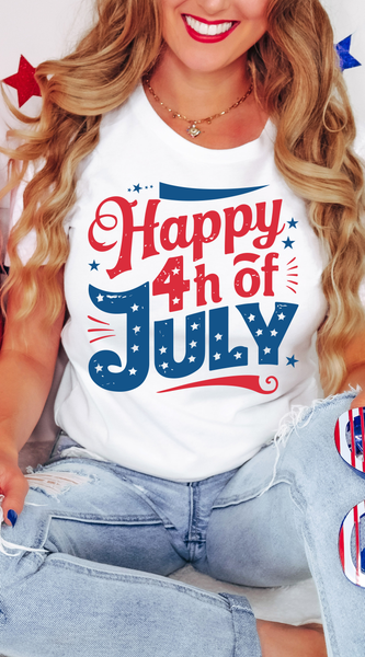 Happy 4th of July DTF Print