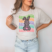 Happy Easter Cheetah Bunny DTF Print