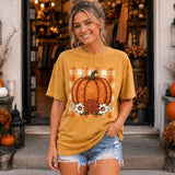 Harvest Plaid Pumpkin Floral Fall DTF Print