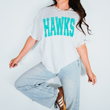 Hawks Varsity Distressed Teams DTF Print