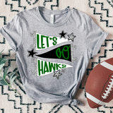 Hawks Star Banner Trio DTF Print