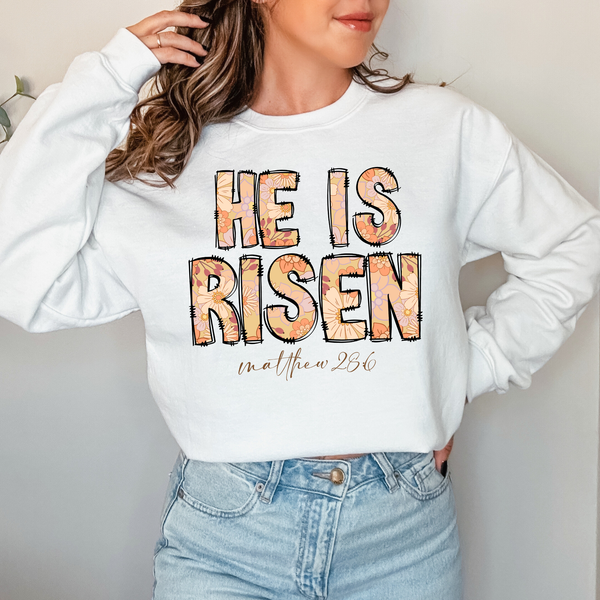 He Is Risen Floral DTF Print
