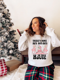 Hos in the House Pink Santa DTF Print