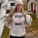 Hos in the House Pink Santa DTF Print