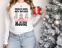 Hos in the House Pink Santa DTF Print