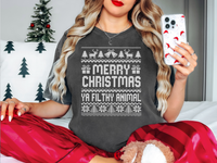 Merry Christmas Ya Filthy Animal DTF Print