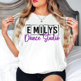 Emilys Dance Studio Glitter Effect DTF Print