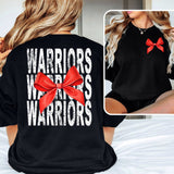 Warriors Stacked with Ribbon DTF Print