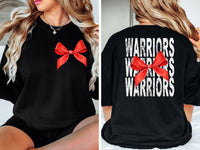 Warriors Stacked with Ribbon DTF Print