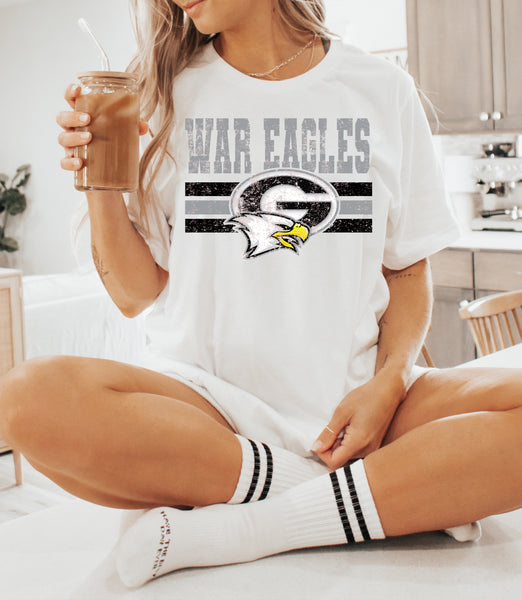 Grunge War Eagles  DTF Print