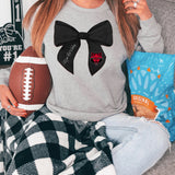Lets Go Wolves Black Coquette Bow DTF Print