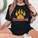 Grizzlies Faux Glitter Paw DTF Print