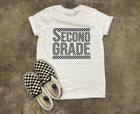 Back to School Checker DTF Print