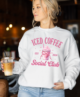 Iced Coffee Social Club Distressed DTF Print